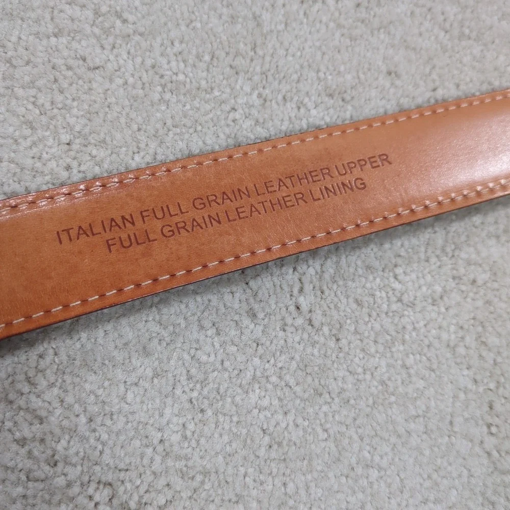 Kirkland Signature Italian Grain Leather Brown Belt Men's Size 40, 42 Dress Belt